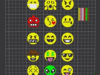 Multi-Colour Croc Charms - 8 Bit Emoji Set 😋
