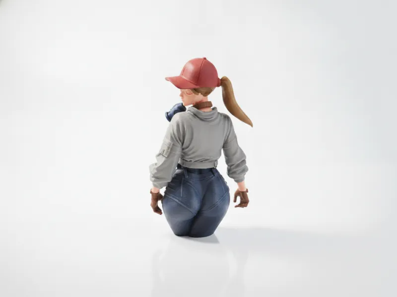 Lady With Cap Female Figurine 3D Printable