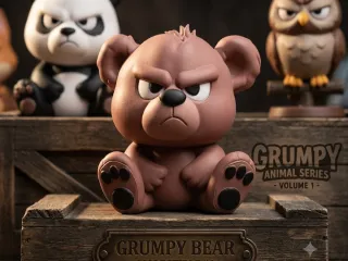 Grumpy Bear – From the "Grumpy Animals" Series