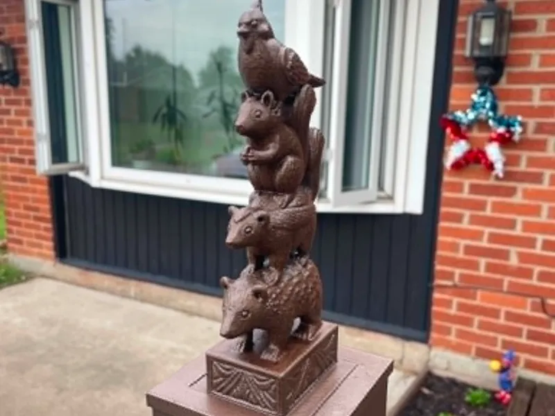 Stacked Woodland Critters Post Topper
