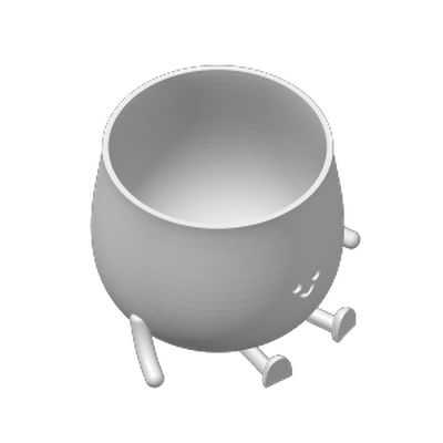Smiling Cute Plant Pot - Home - PLA - 3D printed product