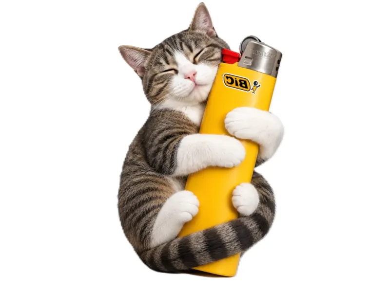 Custodia per accendino BIC J6 SEMPLICEMENTE GATTO