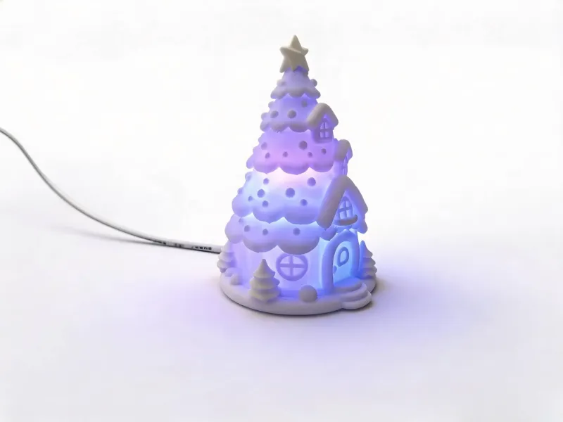 Kerstsneeuwhuis Nachtlamp Decoratie