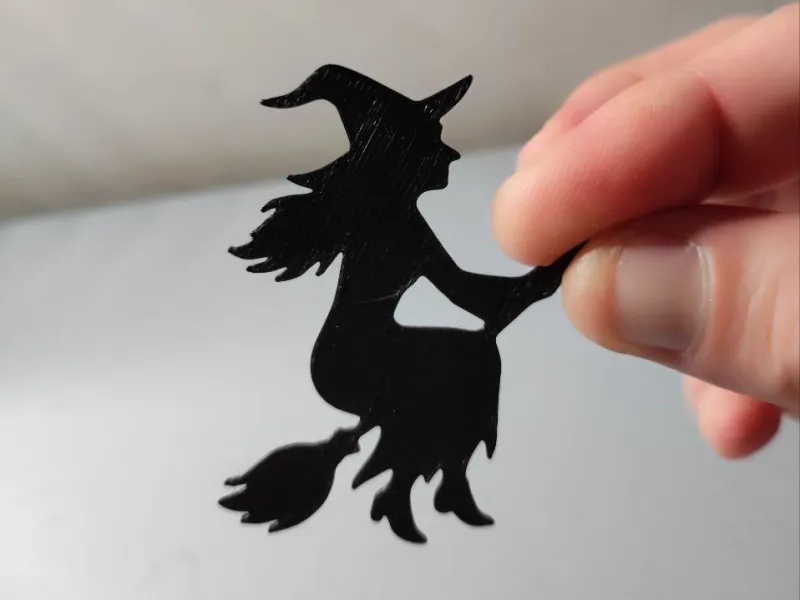 Silhouette Hexe Besen