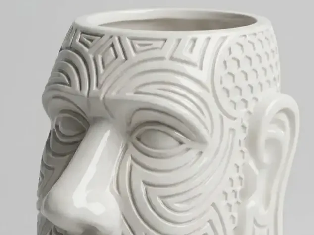 Moai - Kopf, Hexa Design - Behälter - Blumentopf