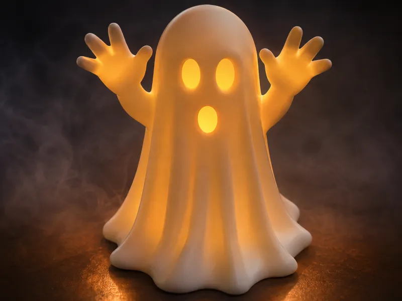 Adorabile Fantasmino di Halloween 👻 – Decorazione con Lume LED