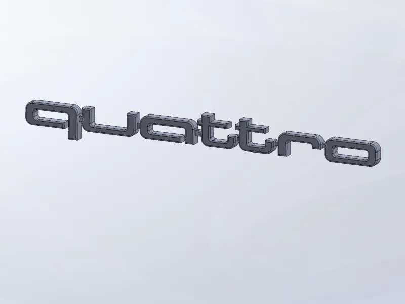 2 part audi quattro logo