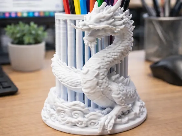 Dragon Pencil Holder – Fantasy Desk Organizer 3D