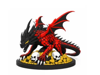 Dragon With Skulls