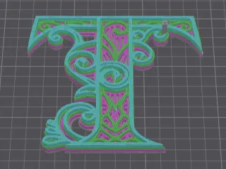 Decorated letters Q-R-S-T  -  5/7