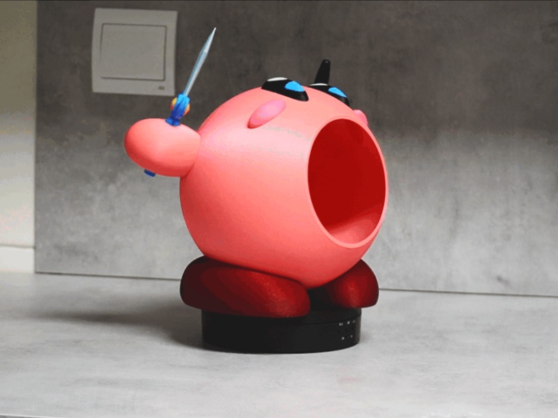 Kirby als Mülleimer oder Lampe (geteiltes Modell)