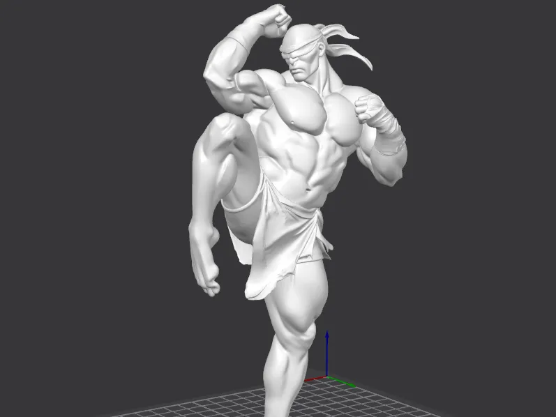 martial arts figure dynamic action pose