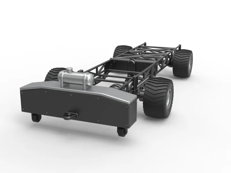 Șasiu pentru camionetă de tractare 4WD scara 1:25