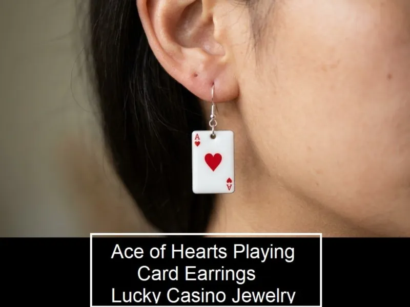 Pendientes de Carta As de Corazones