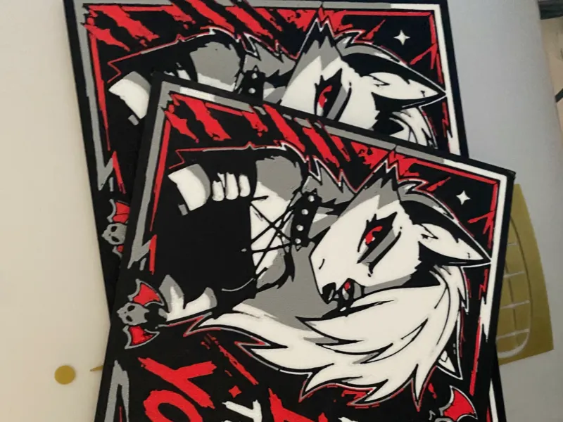 Warning sign - Don't Park To Close - Helluva fan art themed