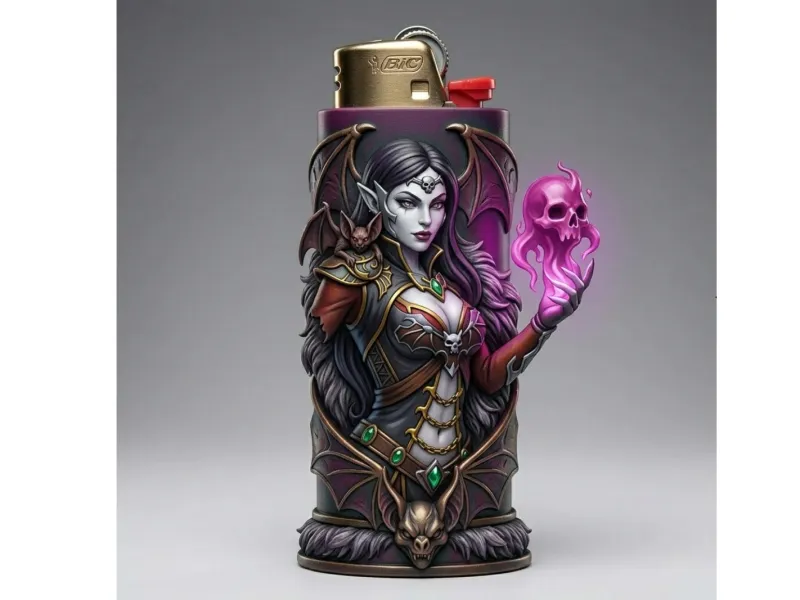 Case for lighter BIC J6 Vampire witch