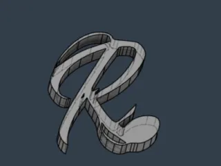 R - BLACK ROSE FONT