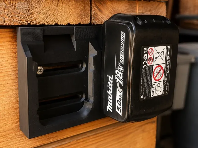 Держатель для аккумуляторов Makita 18V, настенное крепление для двух аккумуляторов, мастерская