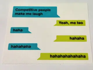 Competitive people chat