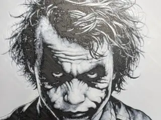 Hueforge portrait of the joker
