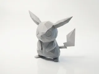 Geo Pikachu Figurine Pokemon Collectible 3D Printable