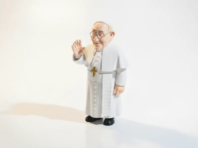 Pope Waving Figurine Historical 3D Printable