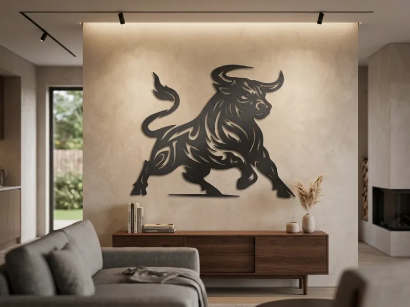 Stieren wanddecoratie