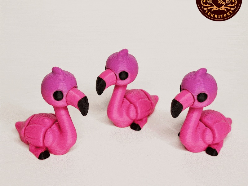 Flexi Mini Flamingo Ohne Stützstruktur Print-in-Place Beweglich