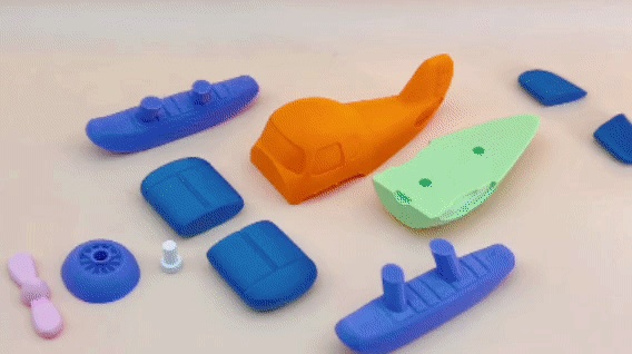 Chibi Seaplane with Rotating Propeller (See Images for Assembly)-0