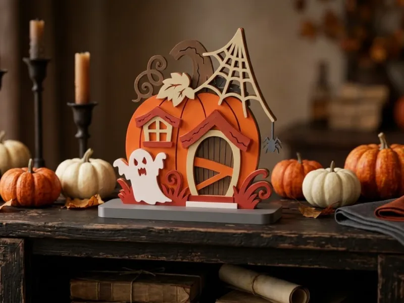 Casa mágica de calabaza de Halloween