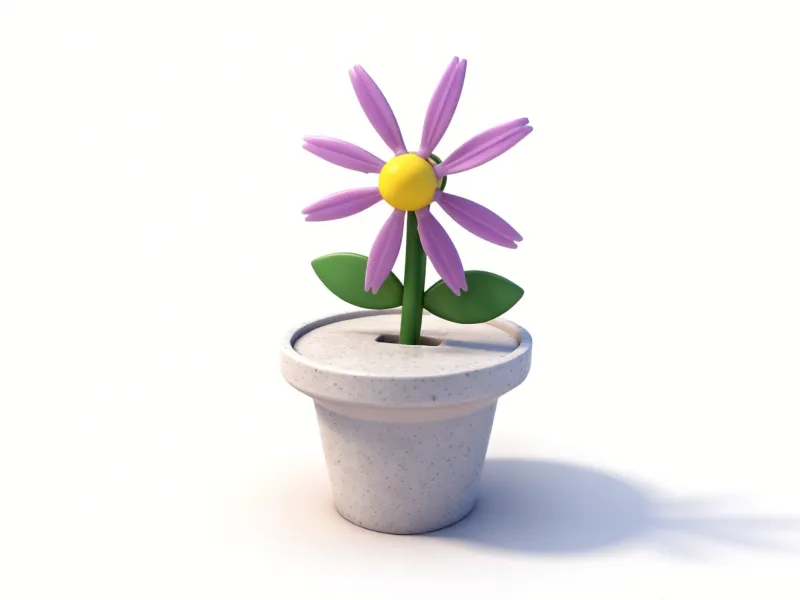 Rotating Petals, Nodding Head Car Ornament