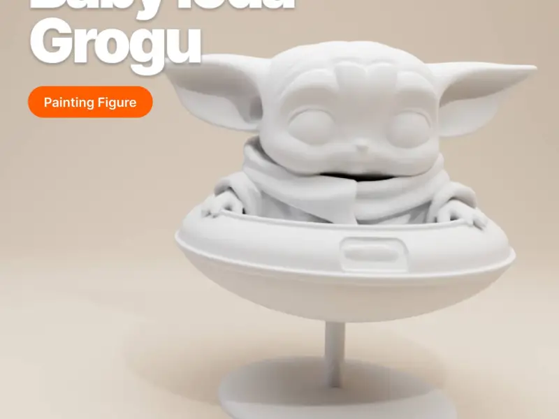 Chibi Baby Yoda (Grogu) in Floating Pod – Funko Pop Style