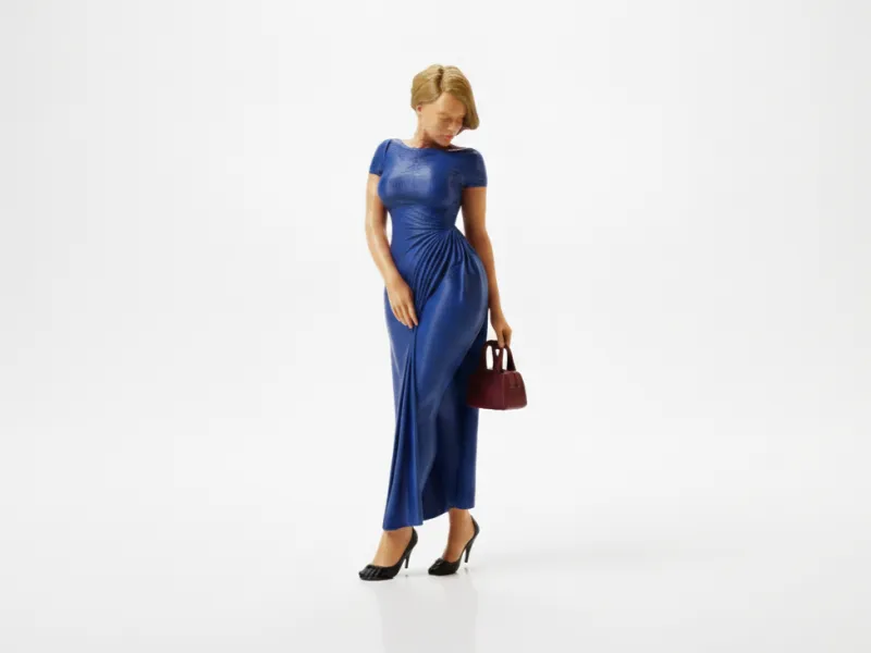 Elegante Figura Femminile Statua Stampabile in 3D
