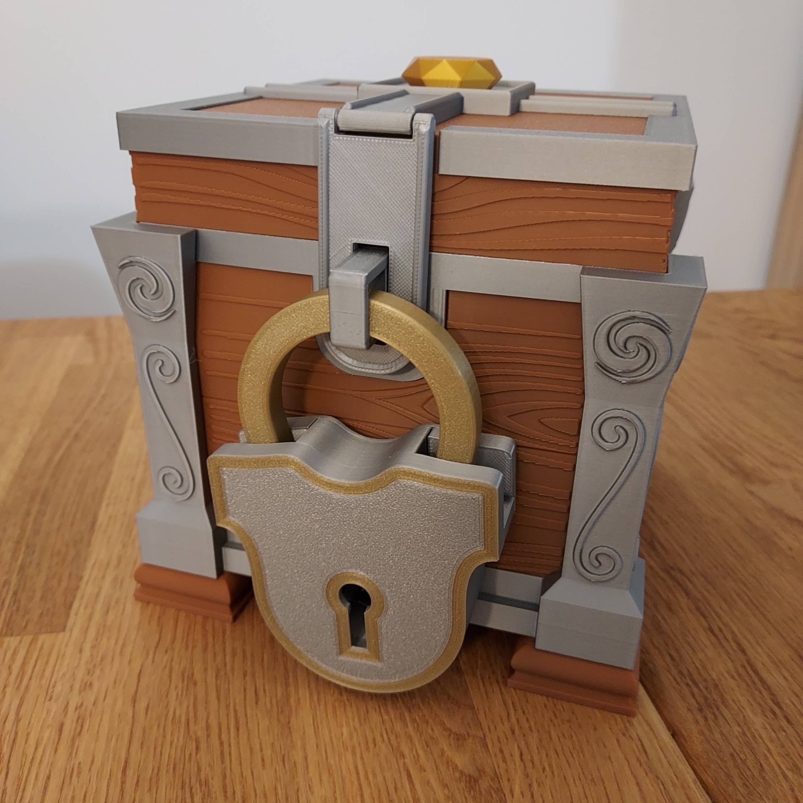 Fantasy Chest with Modular Lock - Toys - PLA - 3D printed product
