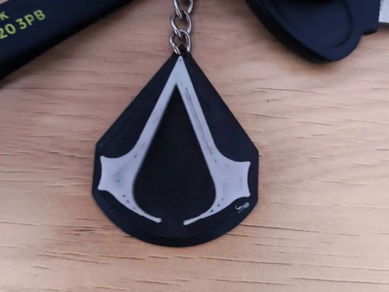 Assassins creed logo keychain