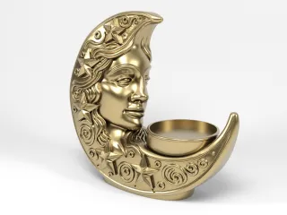 Candle holder moon