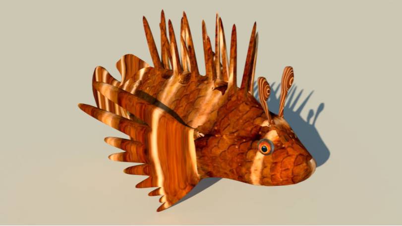 Cad Fish Adding Texture to a Lion Fish Using 3D CAD Software | Creality Cloud