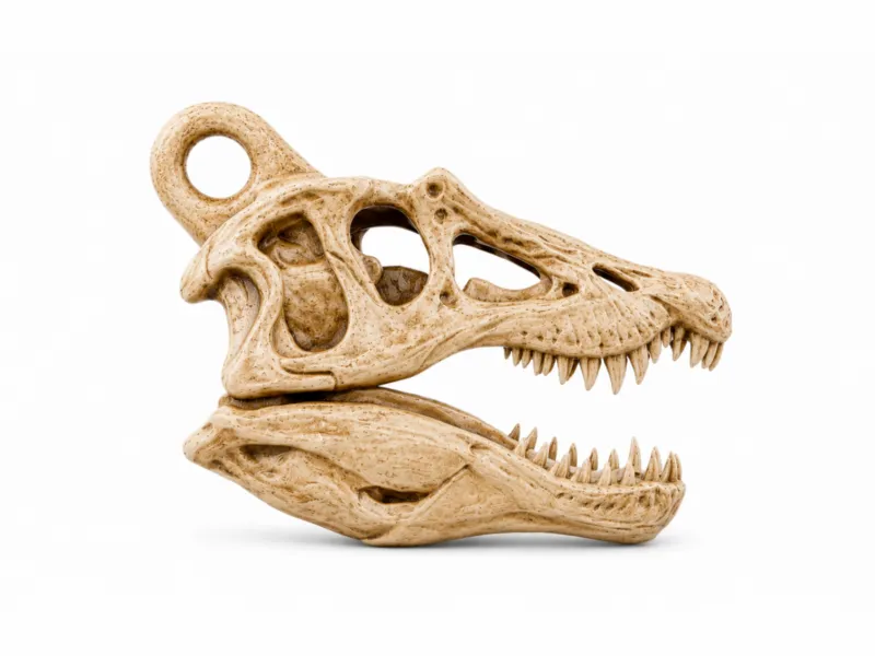 Spinosaurus-Schädel | Fossil-Schlüsselanhänger