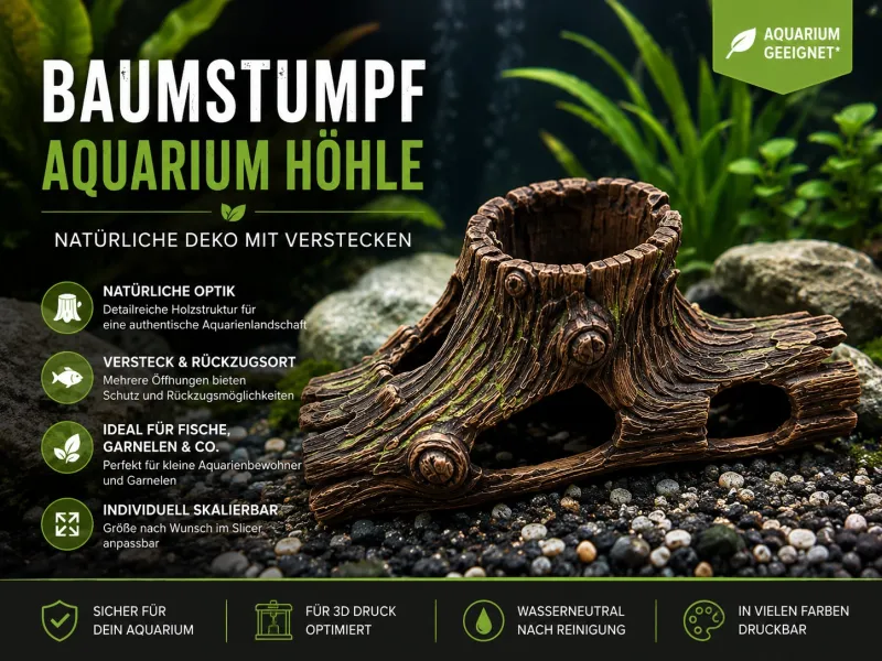 Baumstumpf Aquarium Höhle – Natürliche Wurzel Deko