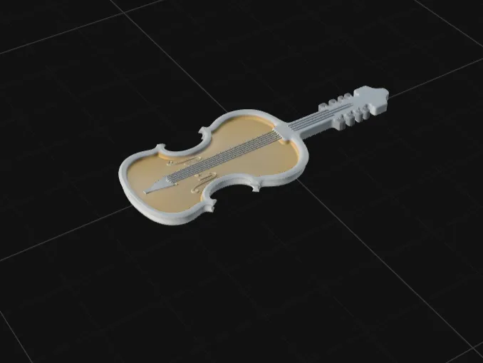 Violin Sculpture – Classic String Instrument Model