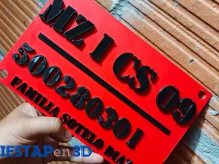 Placa Domiciliaria Minimalista