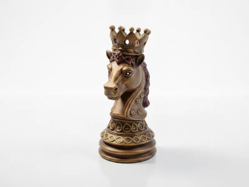 Gekrönter Springer Schachfigur Fantasy 3D-druckbar