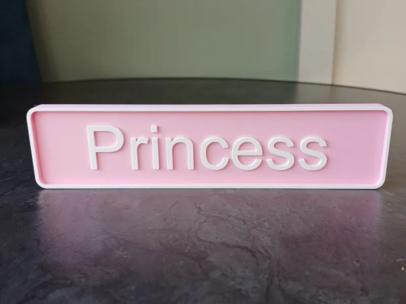Princess Sign – Cute Pink Room Decor
