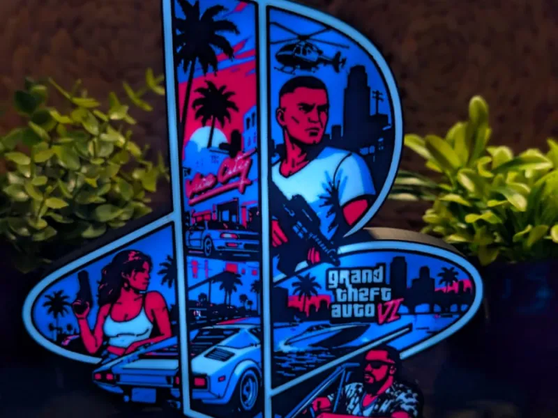 GTA 6 PlayStation LED Lightbox Lampe Creality