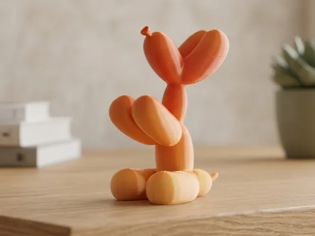 Abstracte Sculptuur "Knielende Ballonhond"