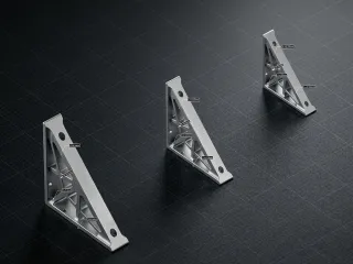 Heavy-Duty Structural Brackets / Corner Supports (Set of 3 S