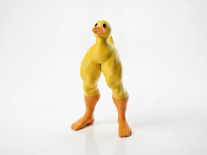 足付きアヒルフィギュア 動物コレクタブル 3Dプリント可能