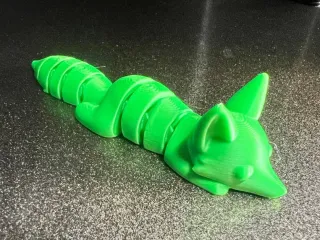 Cute Flexi Fox + Keychain