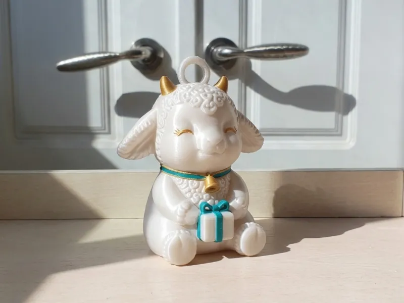 Chevrette avec un cadeau