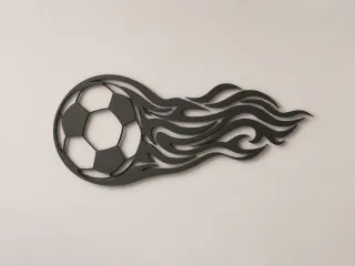 ⚽ Flaming Soccer Ball Wall Art